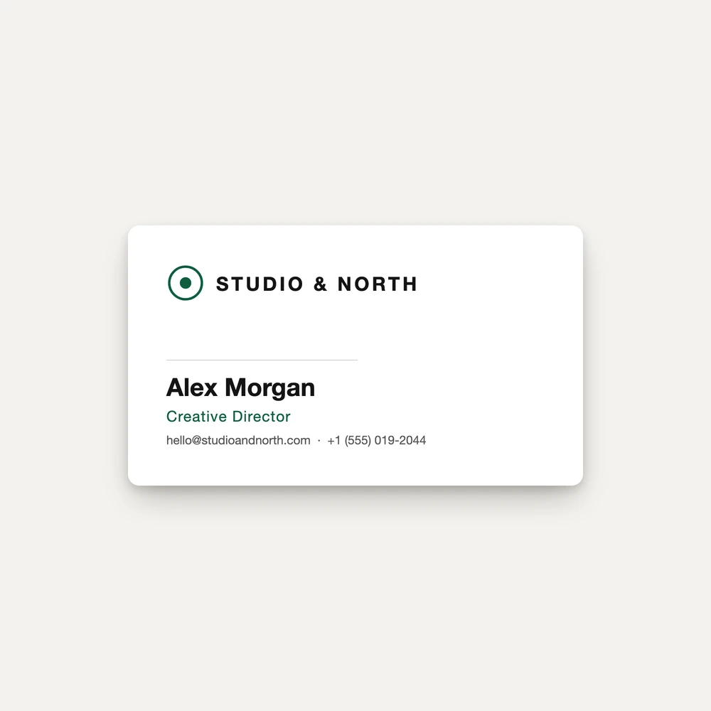 Standard Business Cards