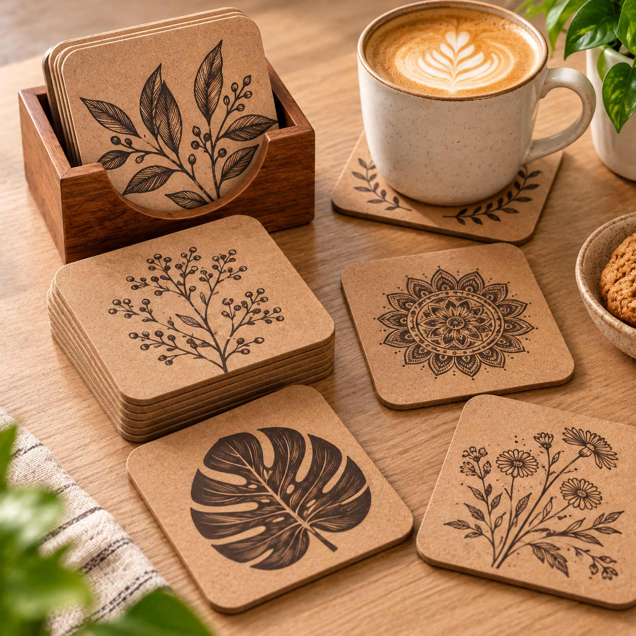 Brown Kraft Coasters