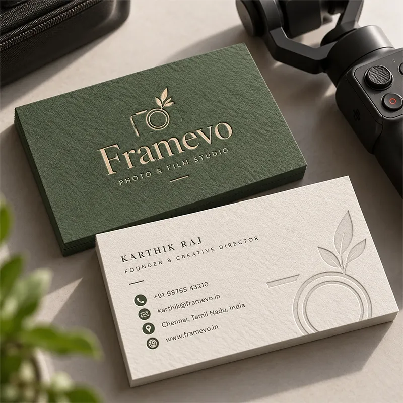 Letterpress Cotton Business Cards view 2