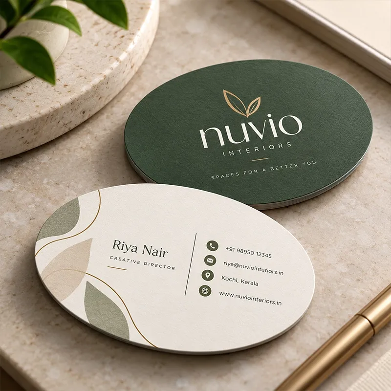 Oval Shaped Business Cards
