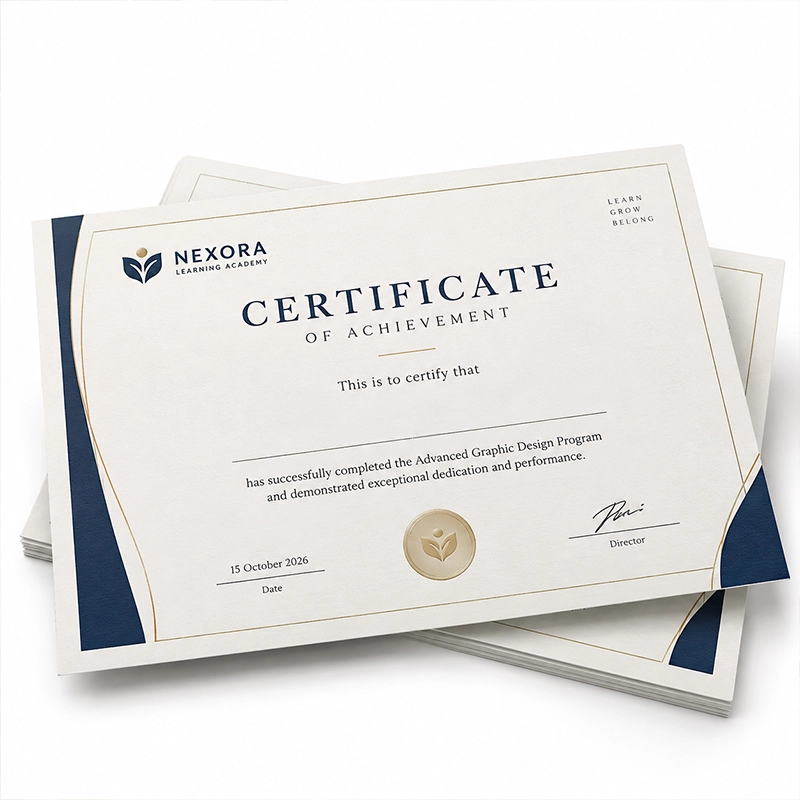 Standard Certificates view 3