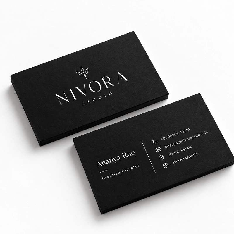White Ink Black Cards view 3